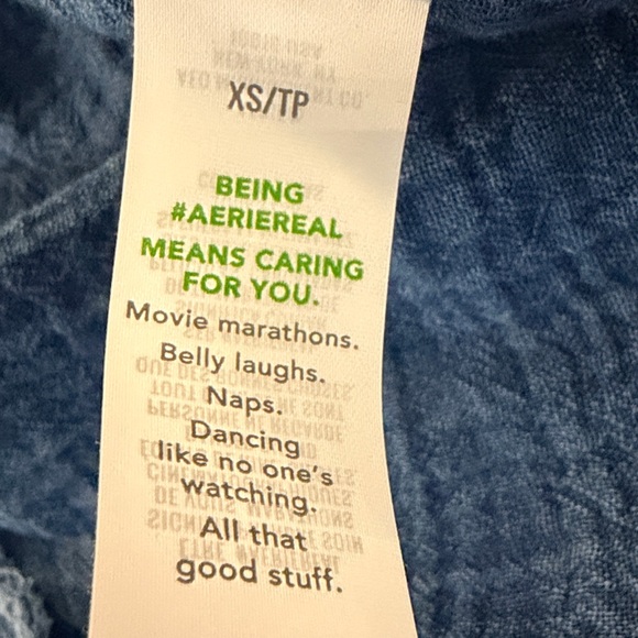 Aerie Gauzy Belted Romper Long Sleeve Oversized With Pockets XS - Picture 12 of 13